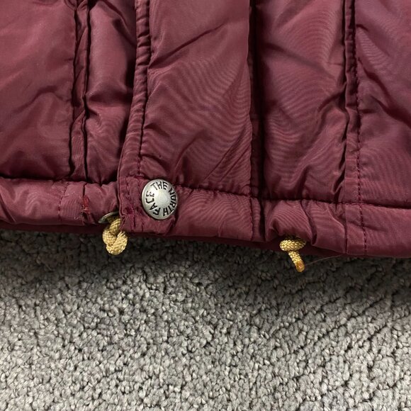 Vintage 70s 80s The North Face Down Puffer Jacket Men's Small Burgundy No Hood - Picture 5 of 14